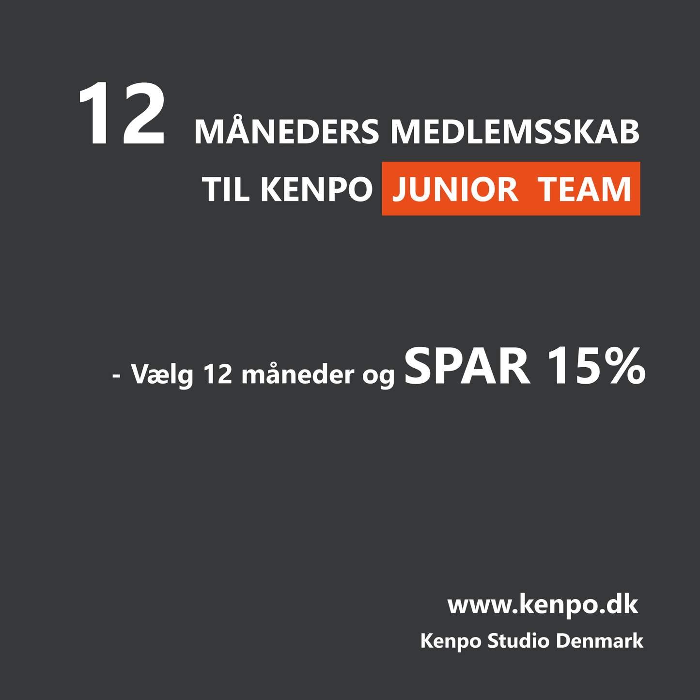 JUNIOR - 12 Måneders Kontingent