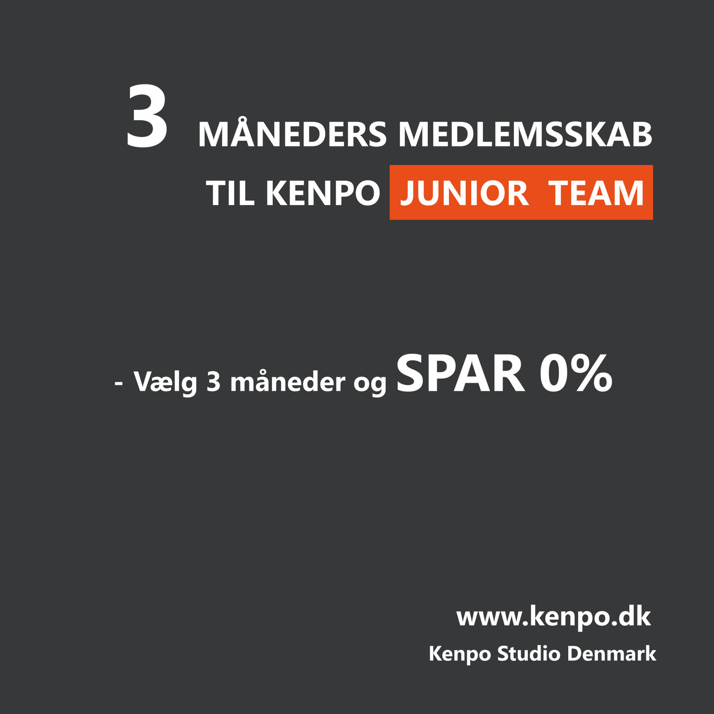 JUNIOR - 3 måneders Kontingent