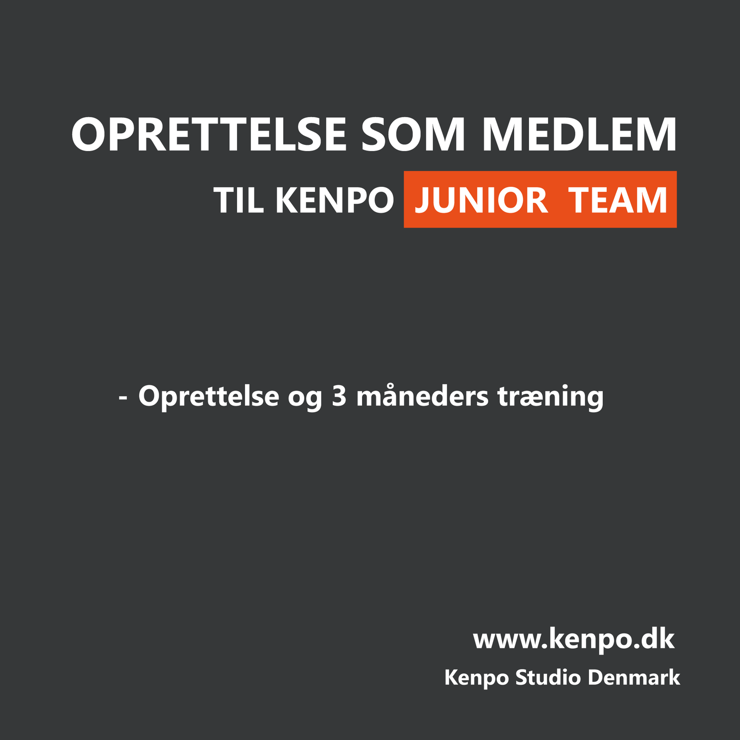 JUNIOR - Oprettelse+ 3 mdr. Kontingent